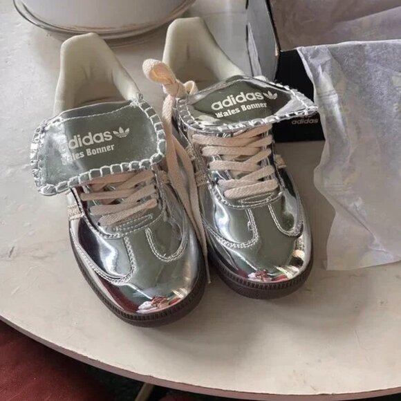 NEVER WORN Samba x Wales Bonner Silver - Picture 1 of 6